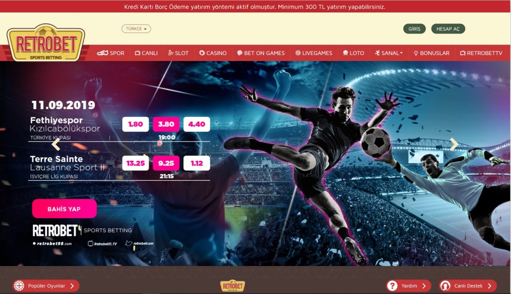 Retrobet TV turkiye