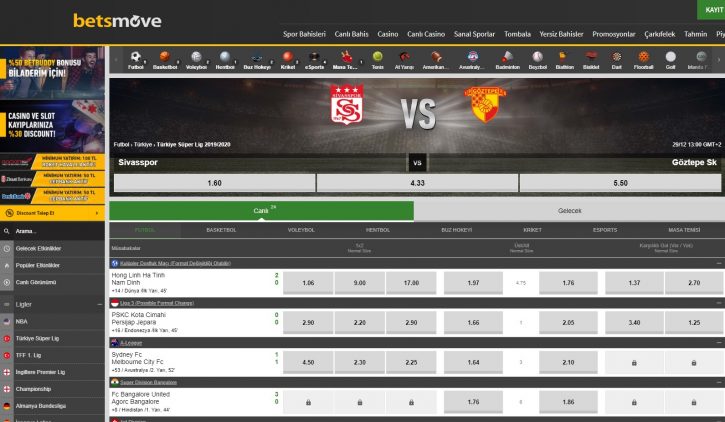 Betsmove Kayıt